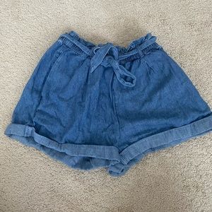American eagle flowy tie shorts